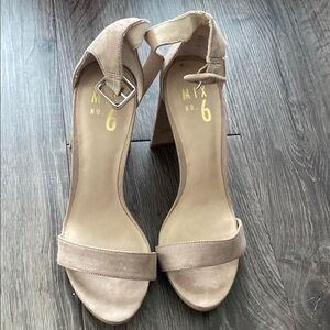 Mix No. 6 Tan Heels Elegant Stiletto Sandals